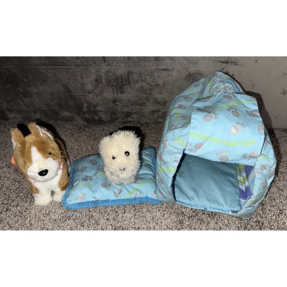 American Girl Doll Pets Coconut the Dog and Corgi The Dog With House-reversible‎ - Picture 1 of 4
